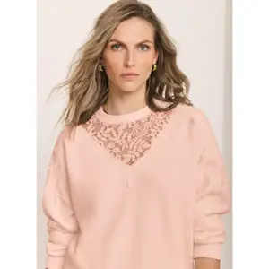 Mint Velvet Pink Lace Detail Sweatshirt